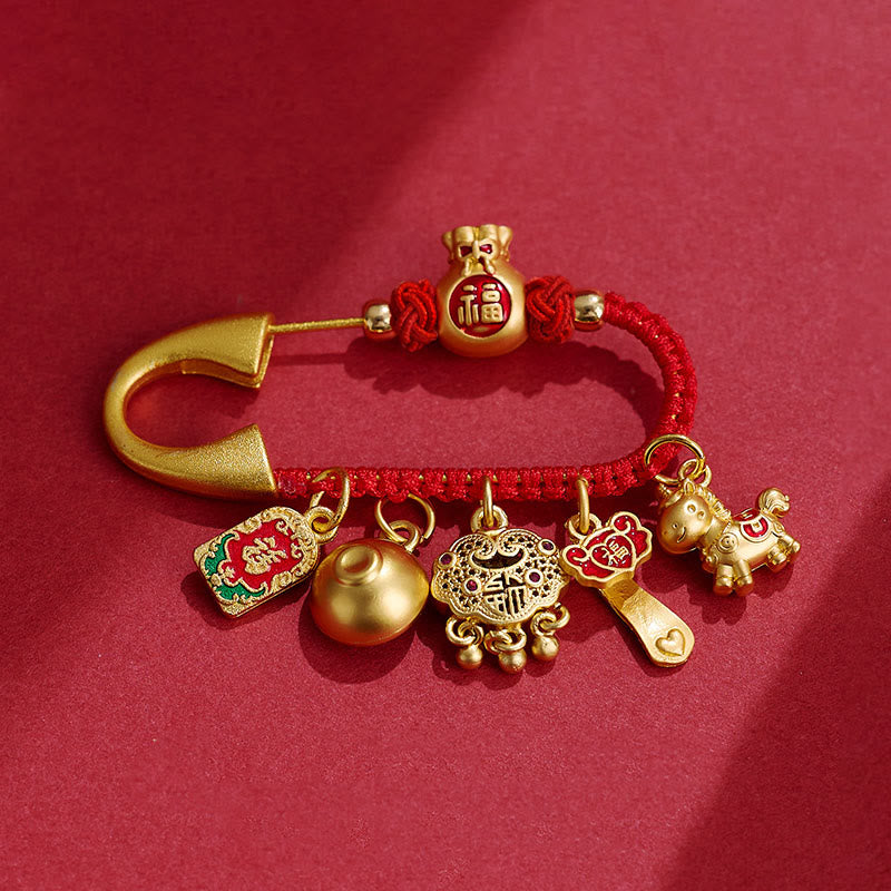 "Wishing You Fortune and Good Luck" Year of the Horse Brooch Includes Gift Message Card