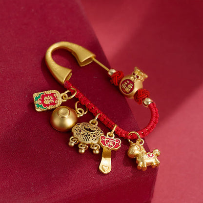 "Wishing You Fortune and Good Luck" Year of the Horse Brooch Includes Gift Message Card